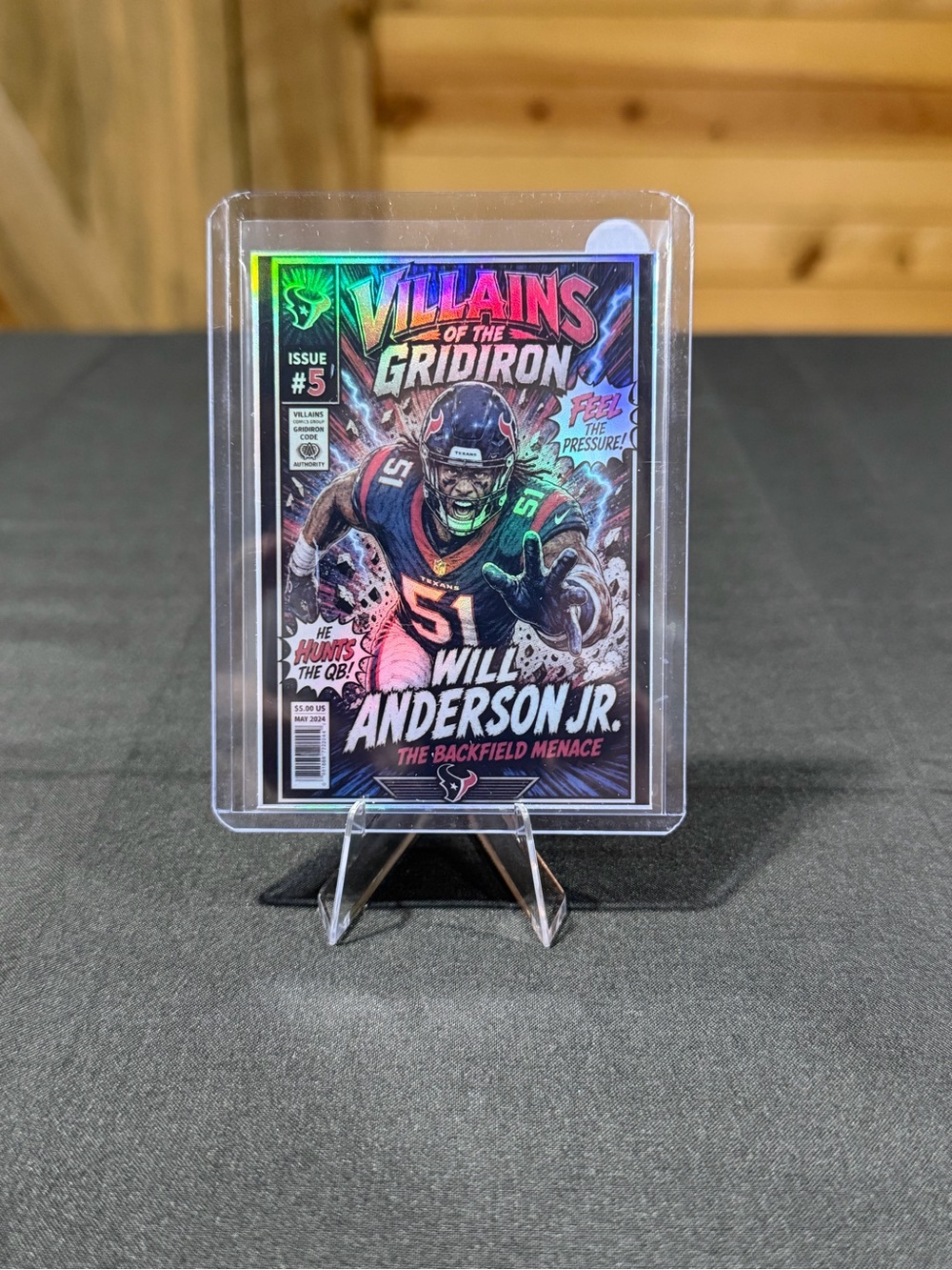 Will Anderson Jr Houston Texans Villains of the Gridiron Custom Football Card